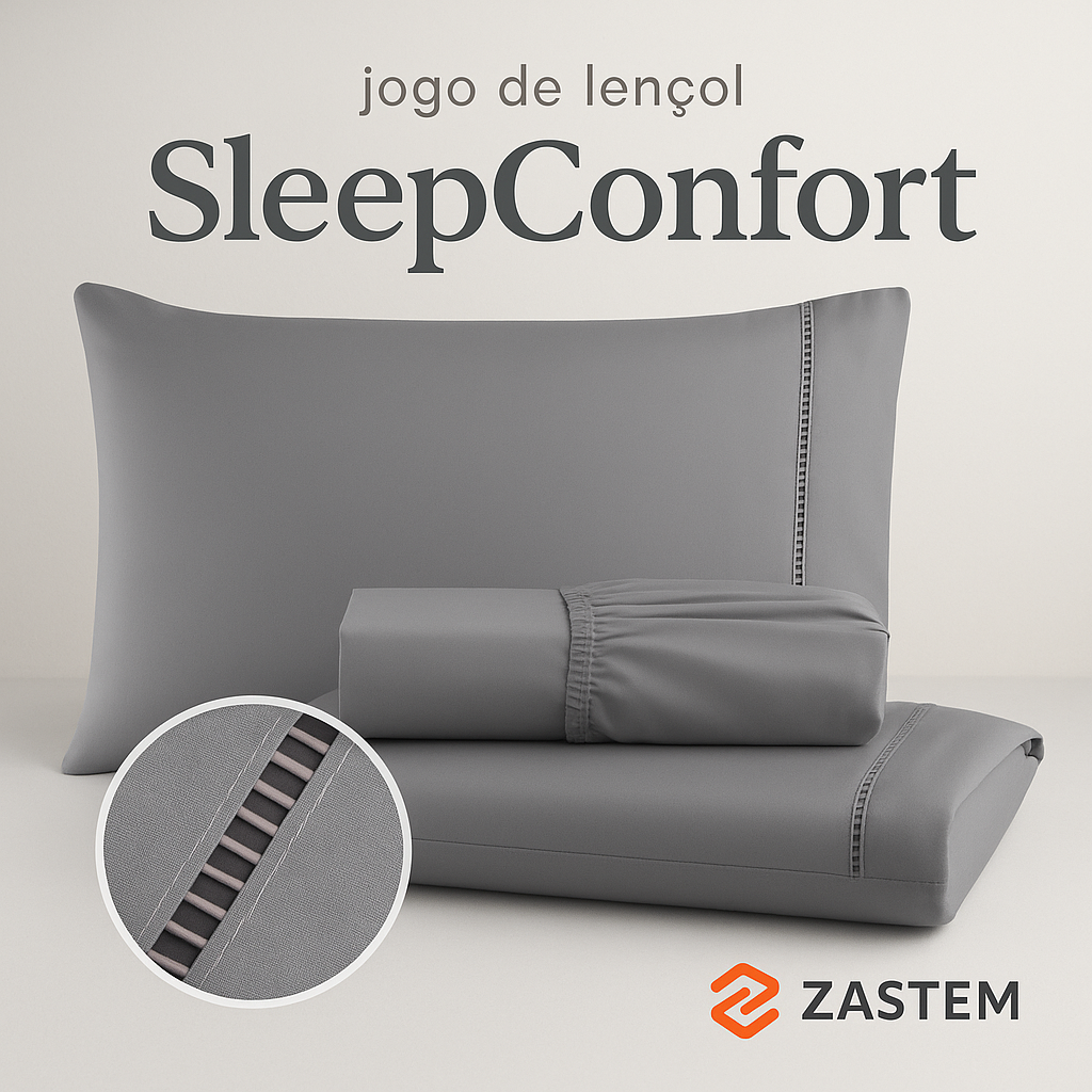SleepConfort: Jogo de lençol 400 Fios