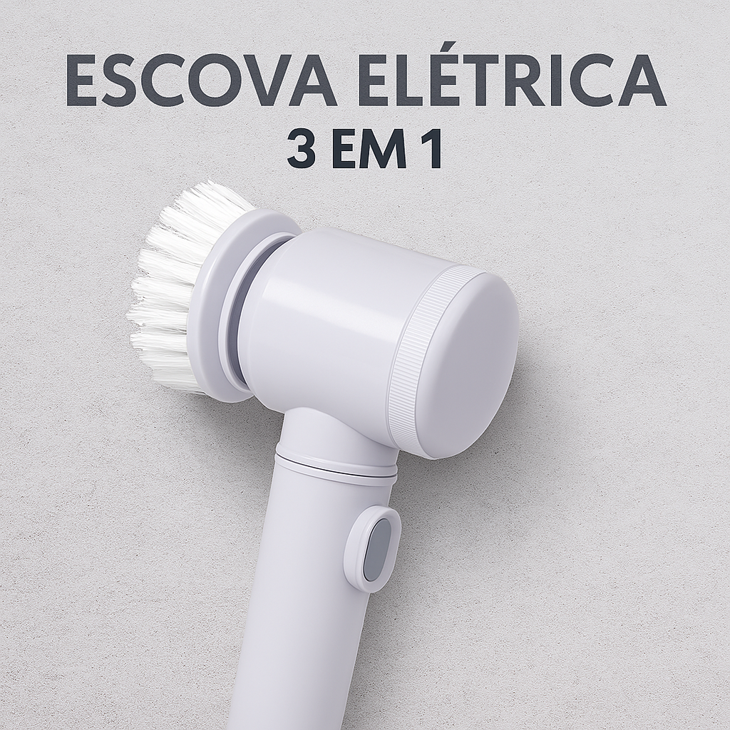 Escova Elétrica de Limpeza 3 em 1