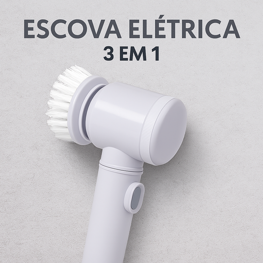 Escova Elétrica de Limpeza 3 em 1