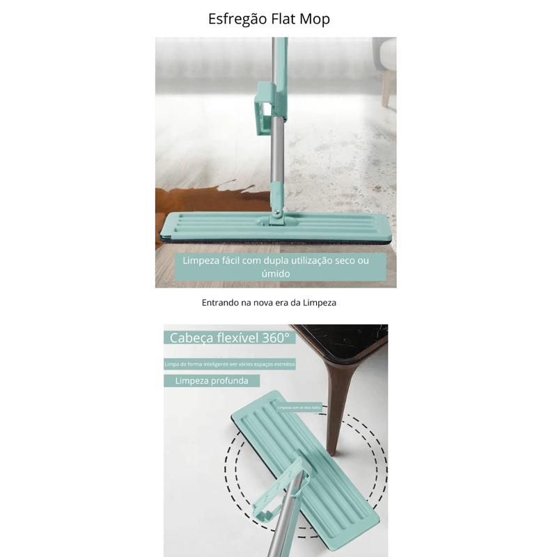 Esfregão Flat Mop para limpeza