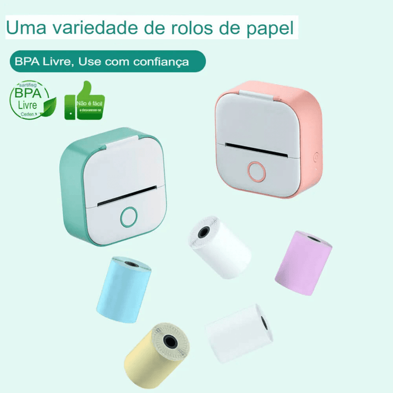 Papel Térmico para Mini impressora Portátil