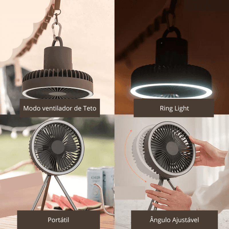 Mini Ventilador Led Portátil